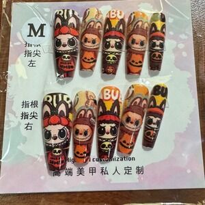 Kawaii Halloween Press‎ On Nails M Cartoon  False Nail Art